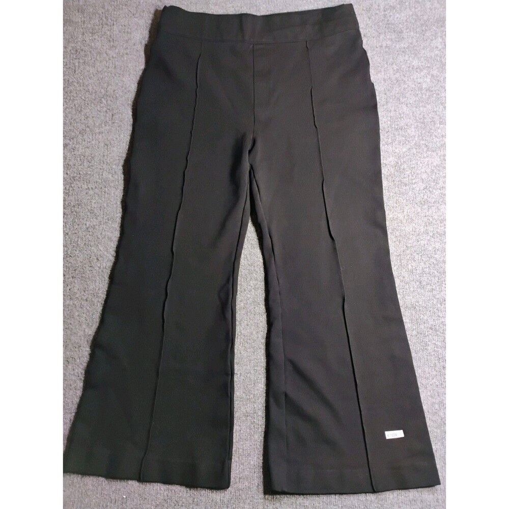 SPANX Black Ponte Knit Pull On Flare Pants Women's Petite 1X TG Shaping